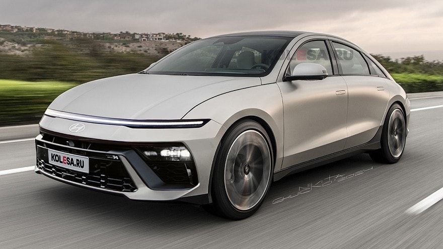 Rendering 2026 Hyundai Ioniq 6 Grows Into A Better Looking Suit 